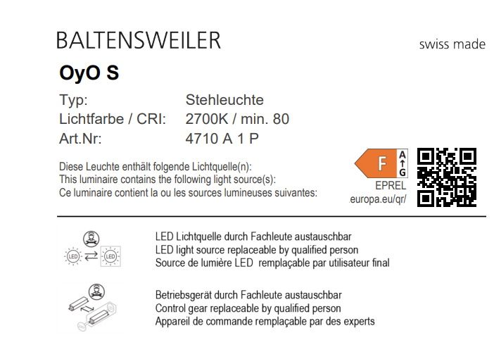 OyO S Floor Lamp Baltensweiler