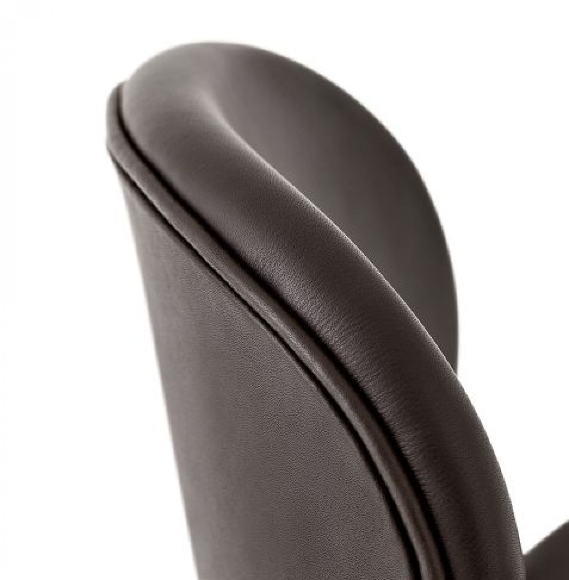 Lodge counter stool dark oak / leather dark brown Vipp