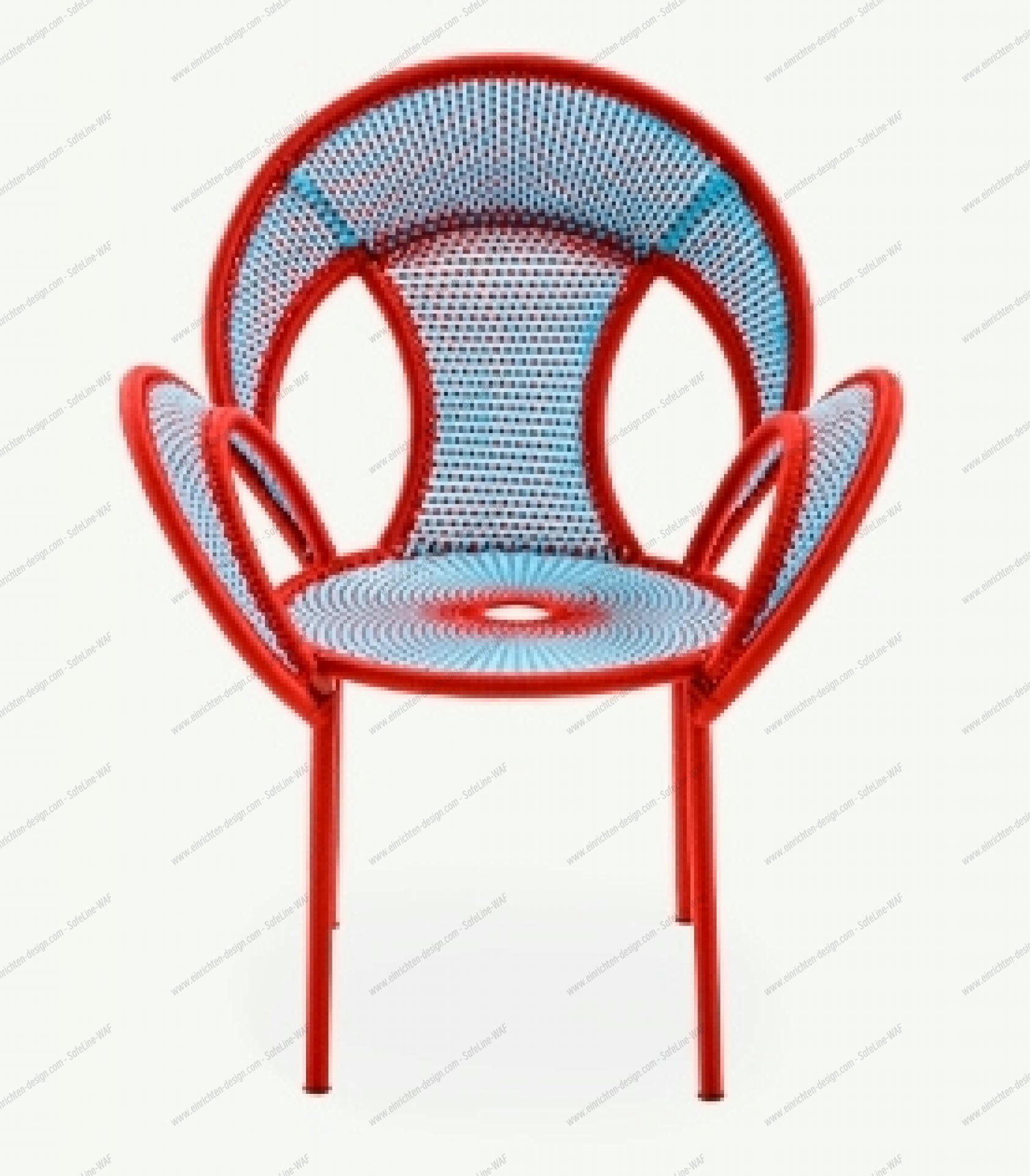 Banjooli Sessel M' Afrique Collection Moroso-Türkis / Rot