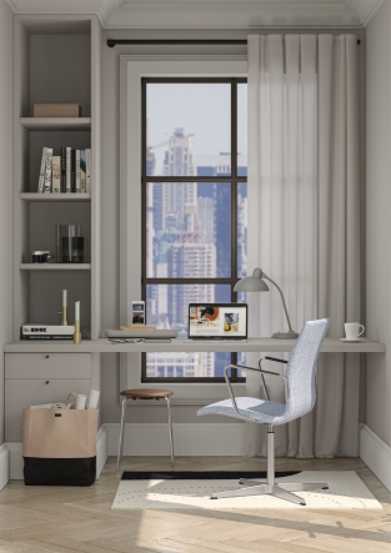 6556 T Table Lamp KAISER idell Fritz Hansen Easy grey