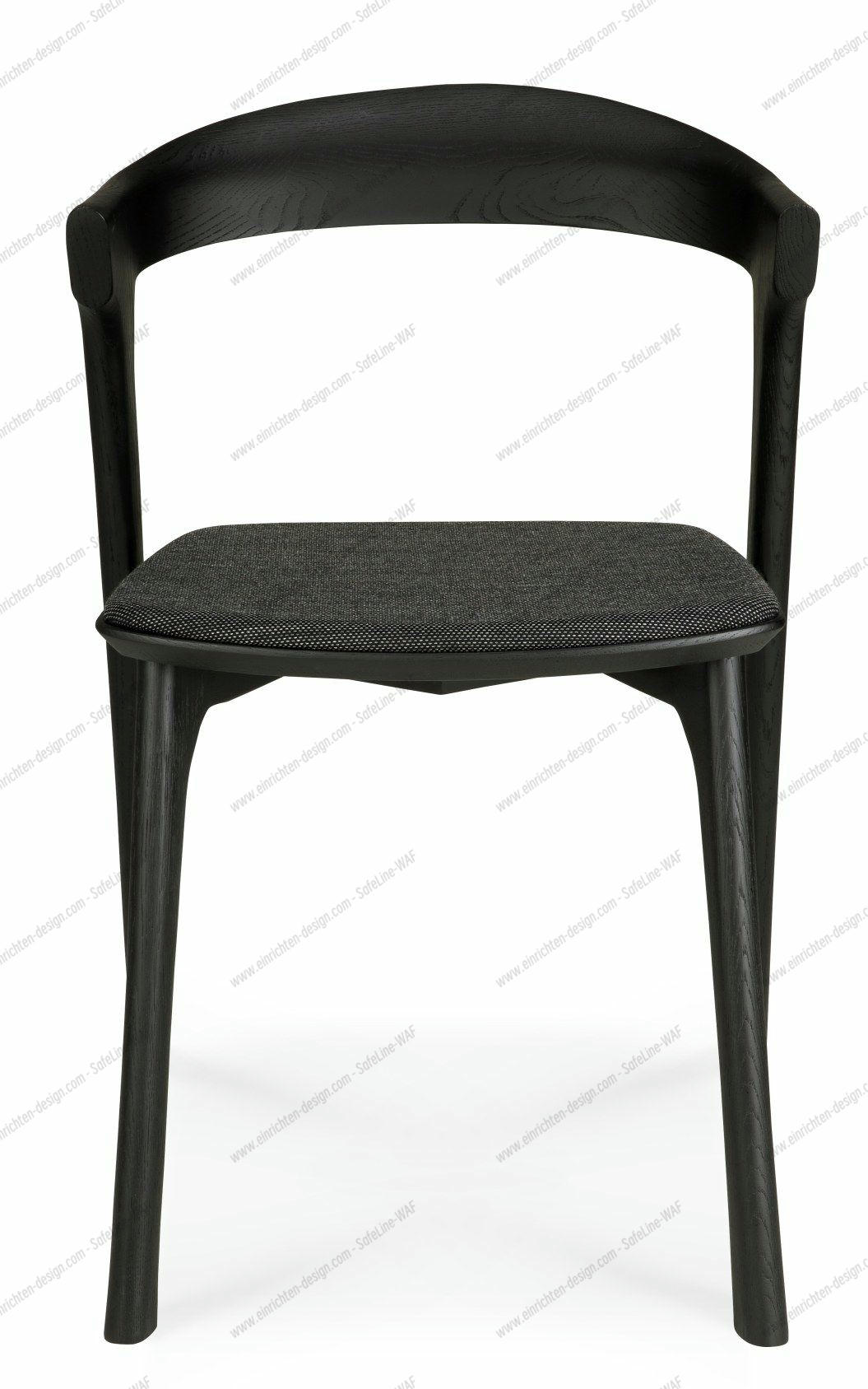 Bok chair brown oak / black fabric Ethnicraft 