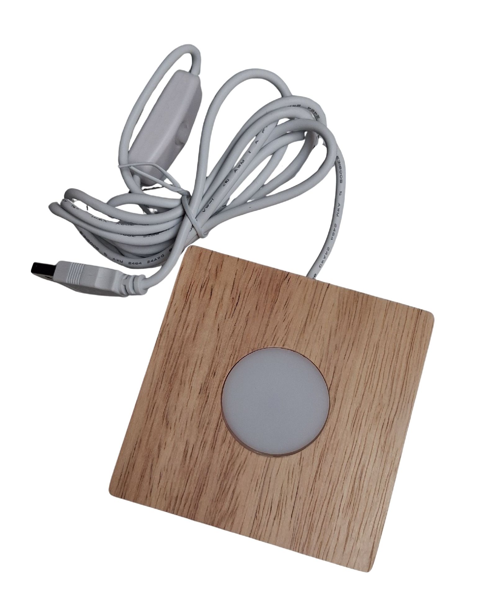LED wooden base (1 piece) for poetry light light houses and light bags Räder