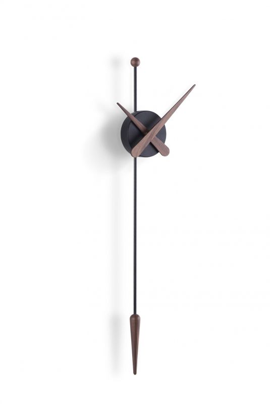 Punta wall clock walnut/black nomon