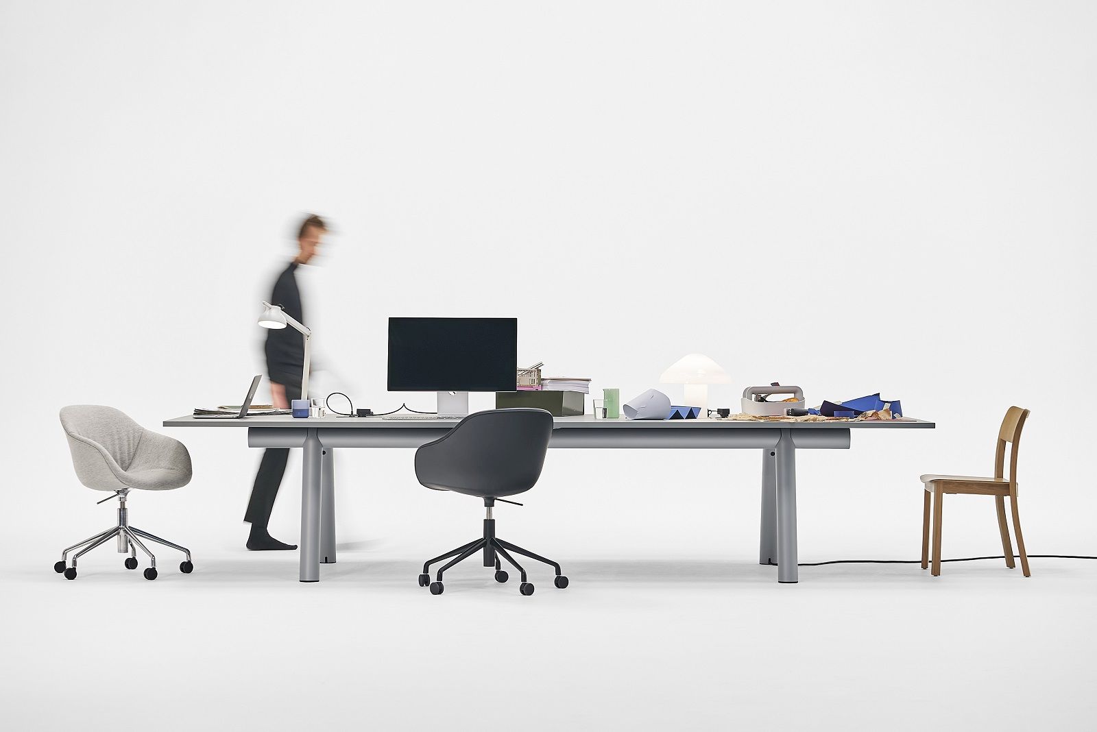Boa Table Table / conference table W 350 x D 128 x H 75 cm Hay  