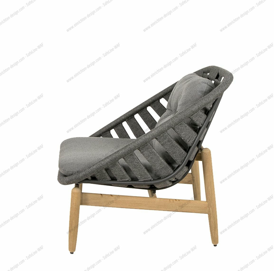 Strington outdoor lounge chair dark grey Cane-Line