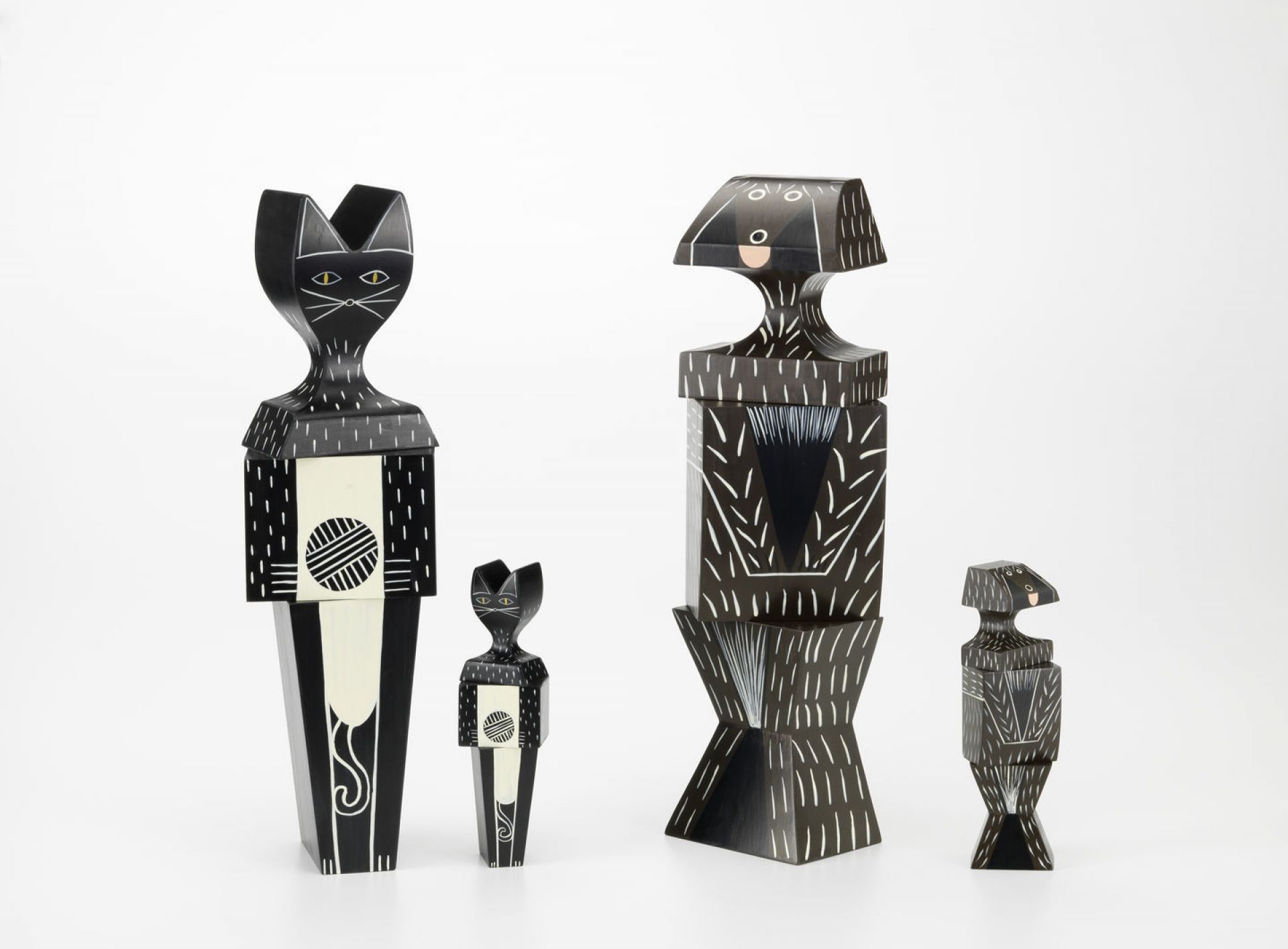 Wooden Dolls Cat / Dog Wooden Figure Vitra