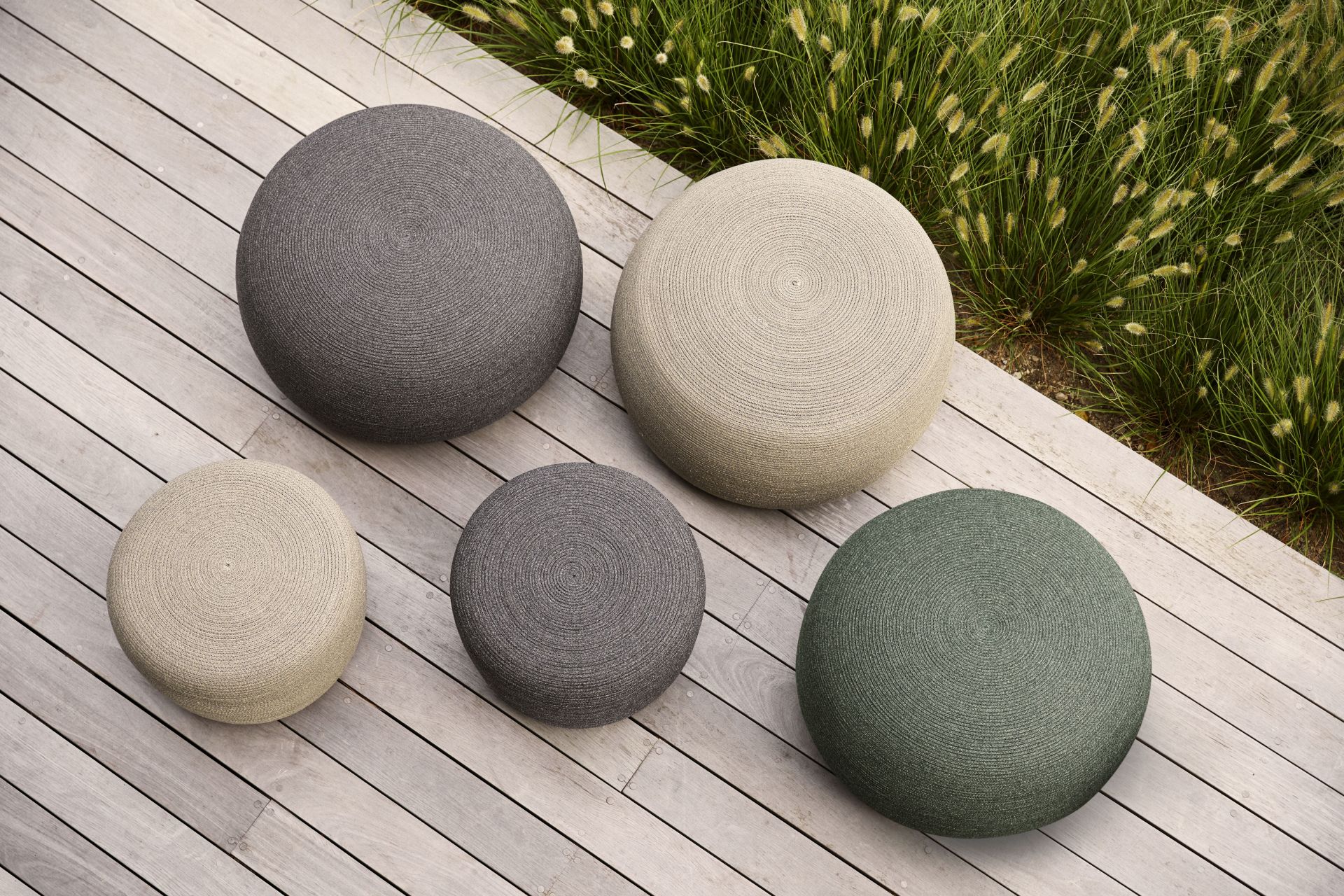 Circle Stool small Taupe Cane-Line