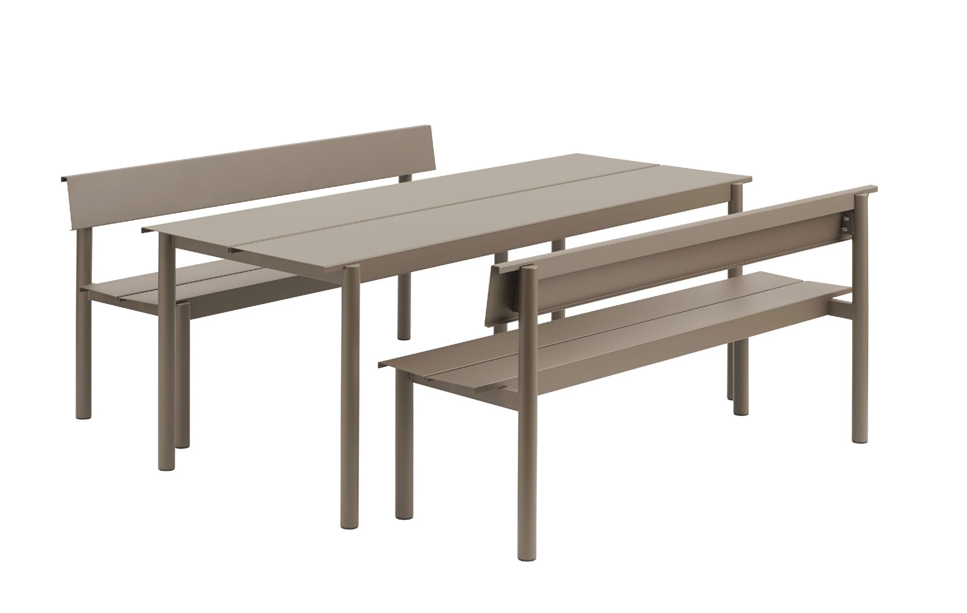 Linear Steel Bench Outdoor bench with backrest 110x34 cm Muuto 
