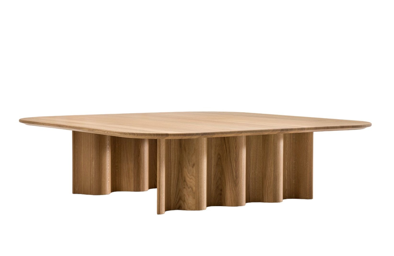 Curtain coffee table rectangular solid oak Zeitraum