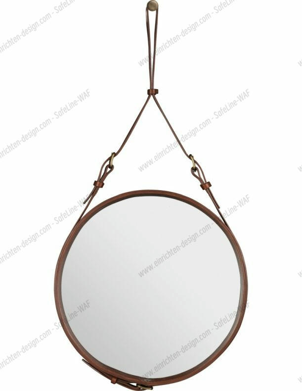 Adnet Circular Wall Mirror Tan Ø 45 cm Gubi