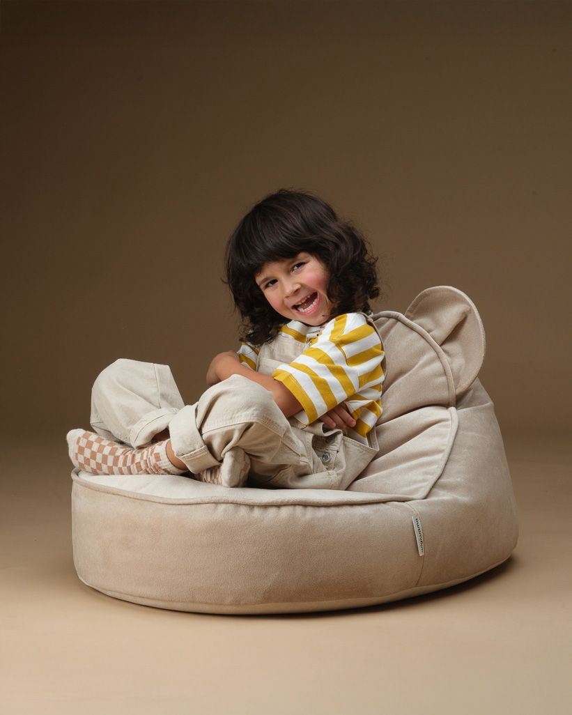 Teddy children's beanbag velvet Wigiwama