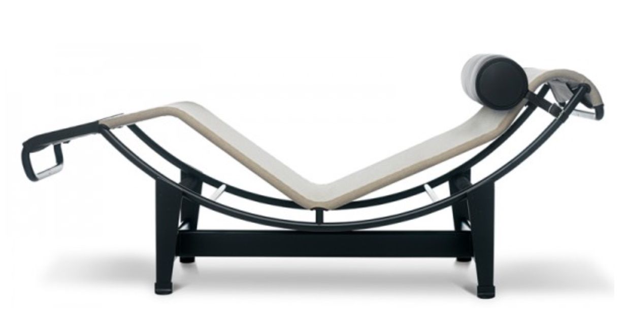 4 Chaise Longue à reglage continu Lounger Tear-resistant Linen Cassina