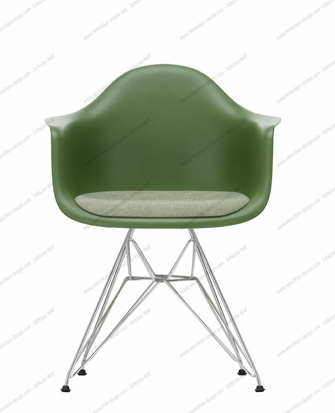 Eames Plastic Arm Chair DAR Chair with seat cushion Vitra