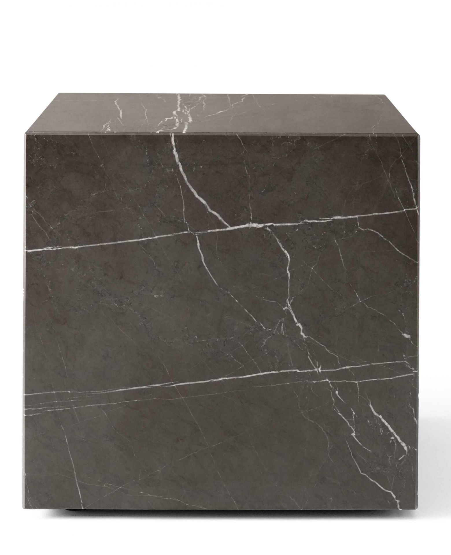 Plinth Cubic Side table Audo brown, grey marble Kendzo