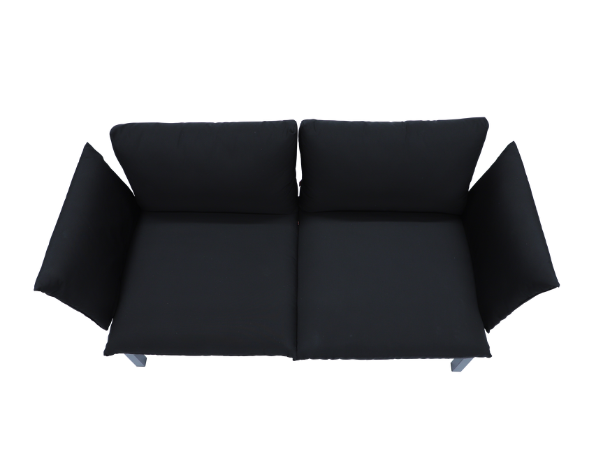 Fiam Domino outdoor sofa 2-seater with armrests and cushions Jan Kurtz