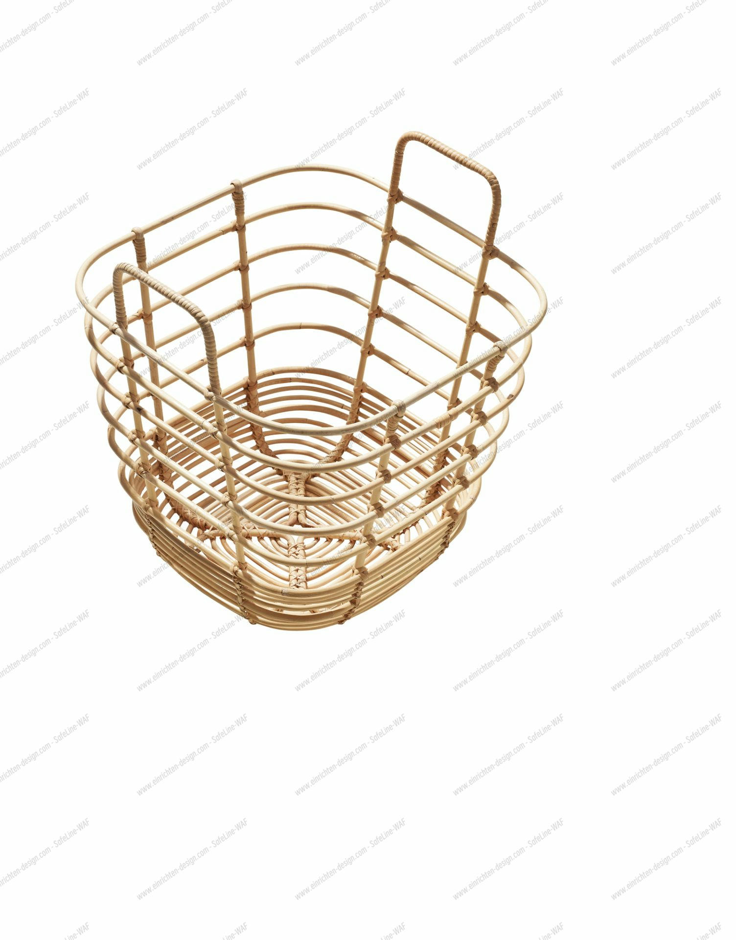 Quadratischer Cane-Line Korb "Sweep" aus Rattan, natürliches Design, Aufbewahrungskorb für Wohnaccessoires.