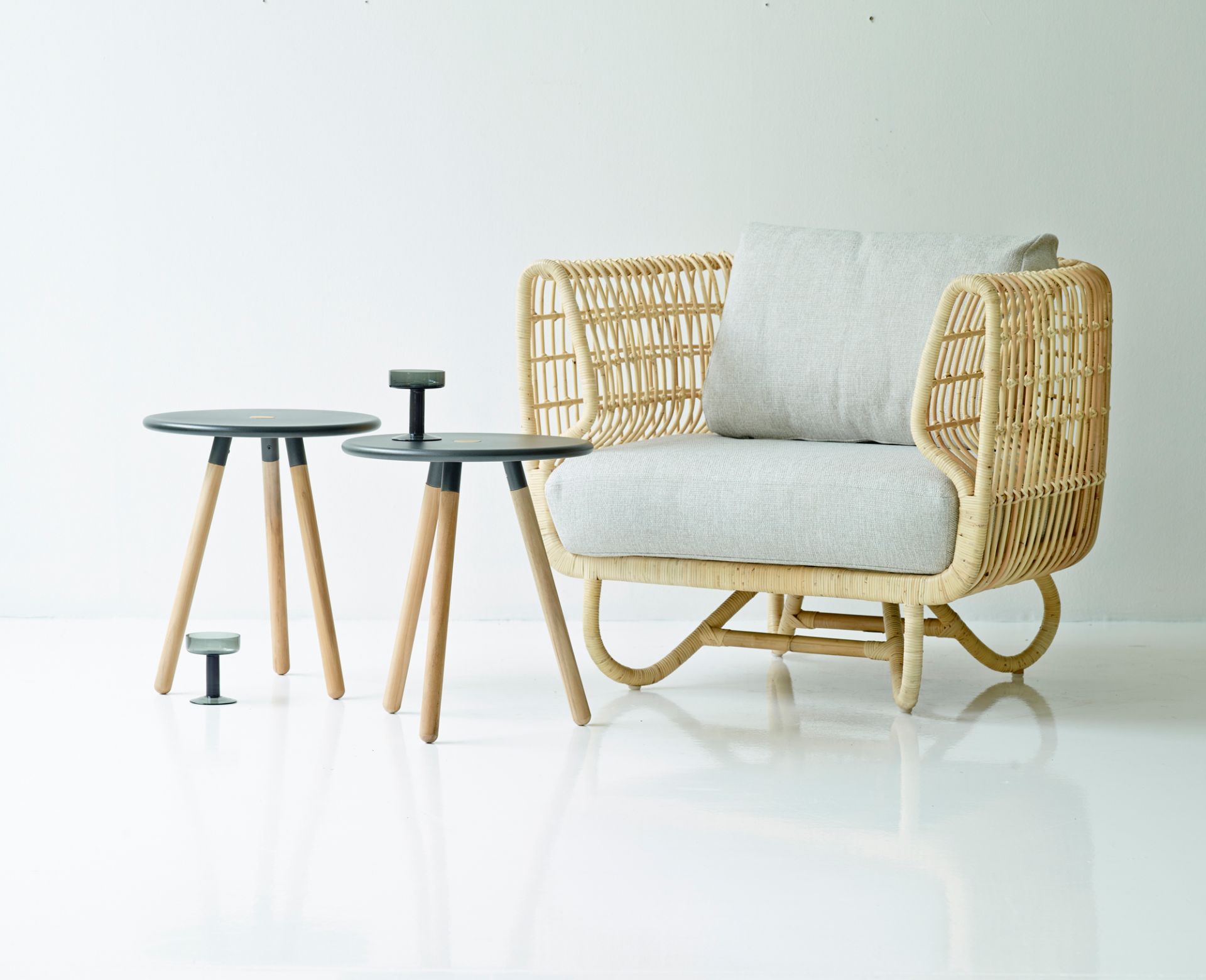 cane nest chair