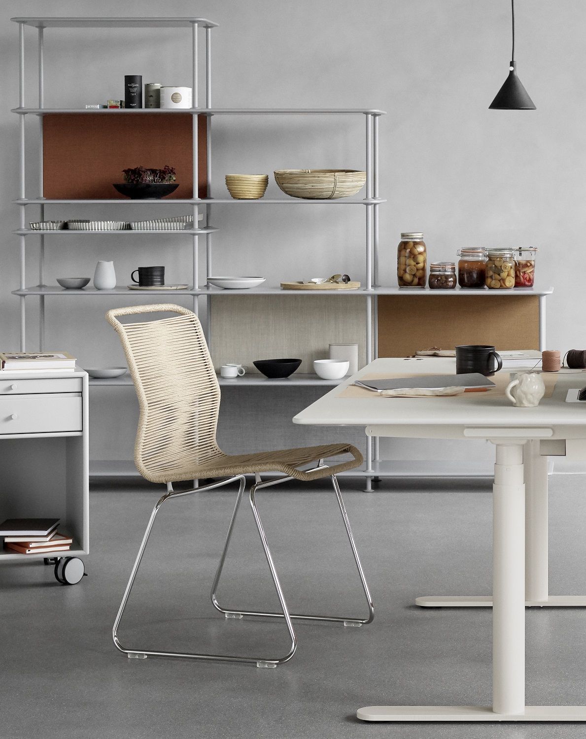 Panton One Dining chair Outdoor Nature/Chrome Montana QUICK SHIP