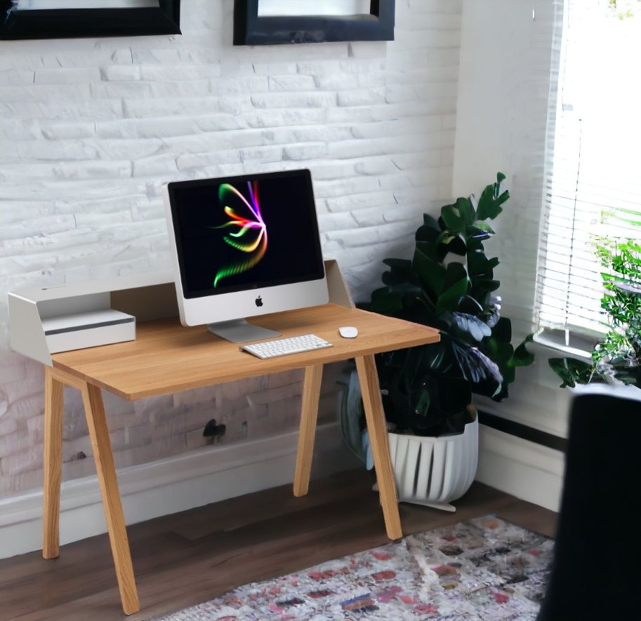 PS05 Secretary desk silk grey/oak Müller Möbelfabrikation