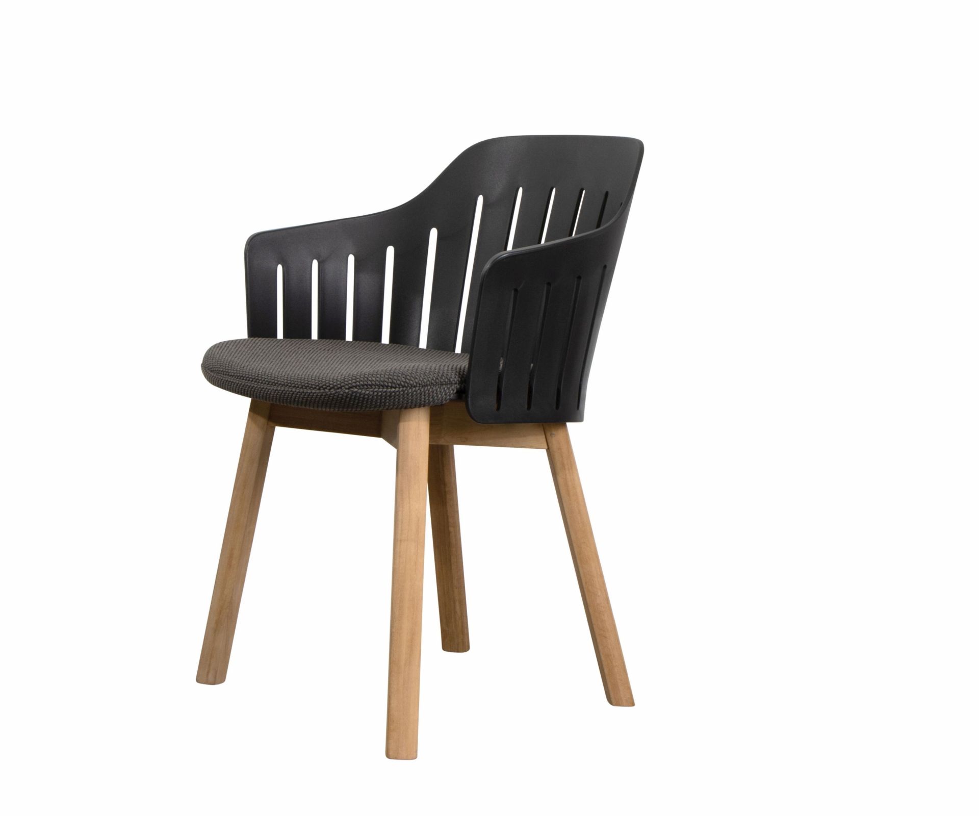 Choice Outdoor Chair Teak Frame 4 Legs Black Cane-Line