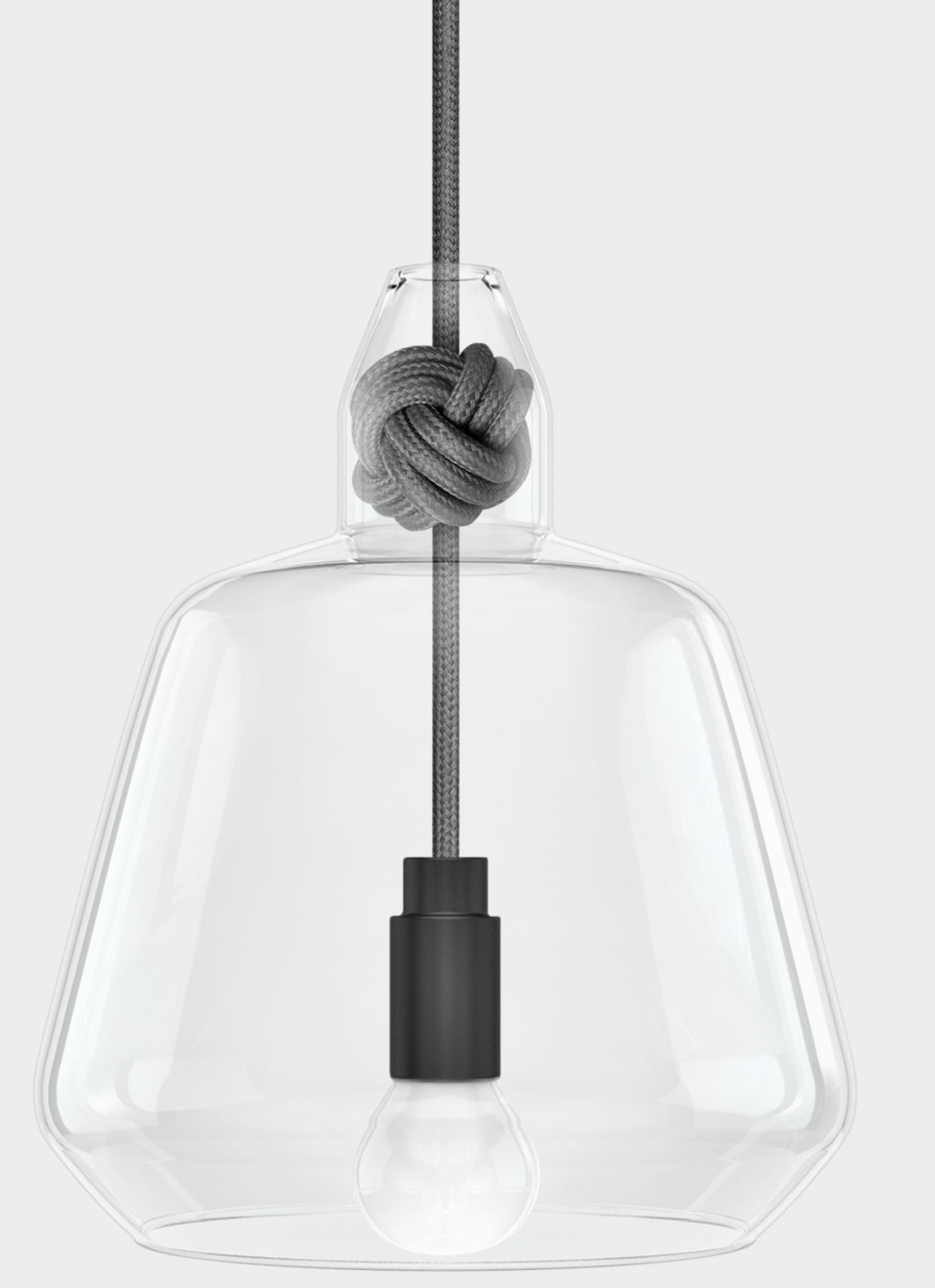 Knot lamp large Pendelleuchte Vitamin-grau