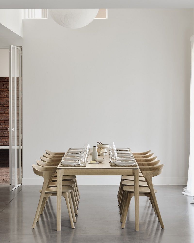 Bok Extendable Table Oak Rectangular Ethnicraft