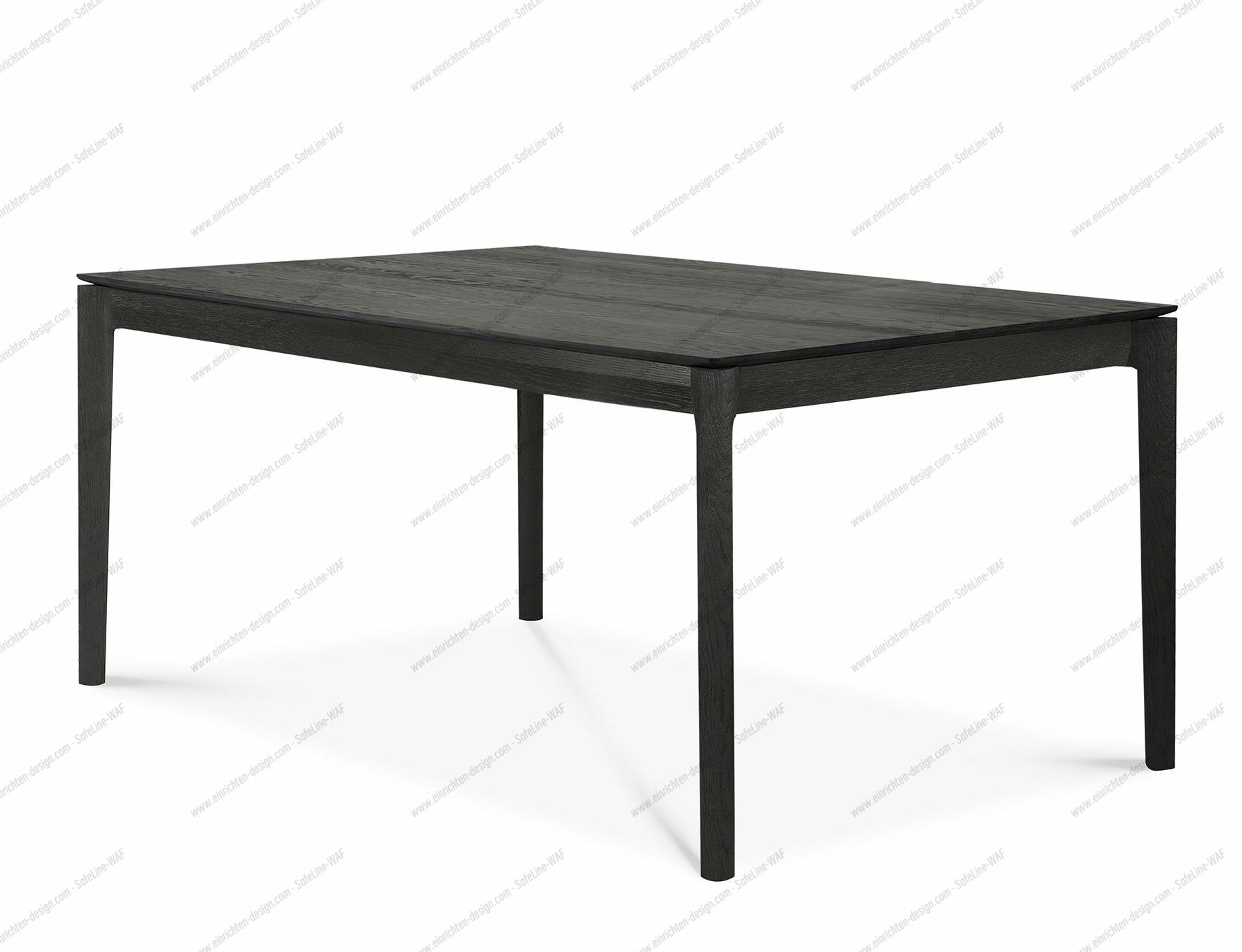 Bok extendable Table oak black - rectangular Ethnicraft