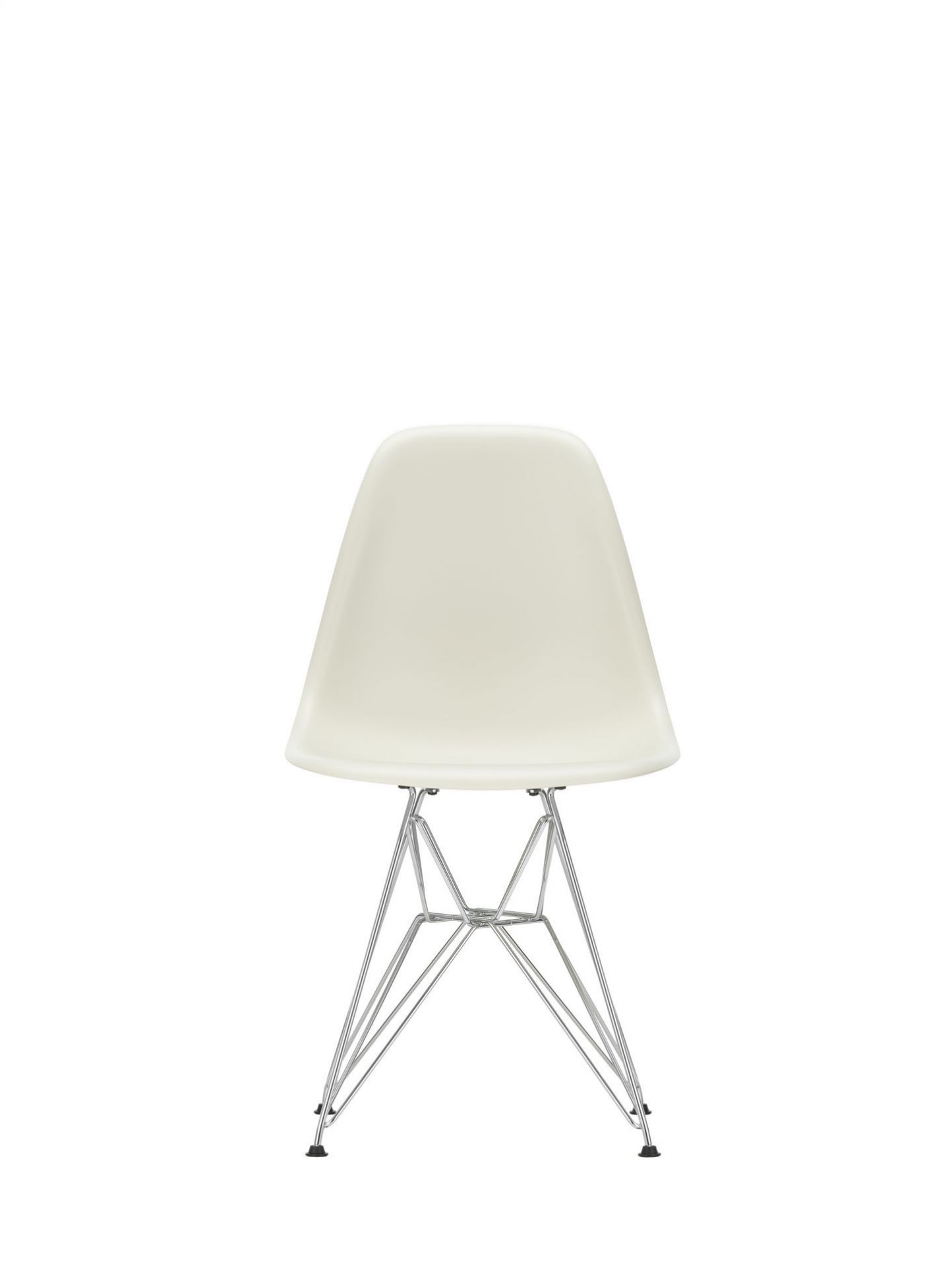 Eames Plastic Side Chair DSR Chair Vitra Chrome Rust Orange