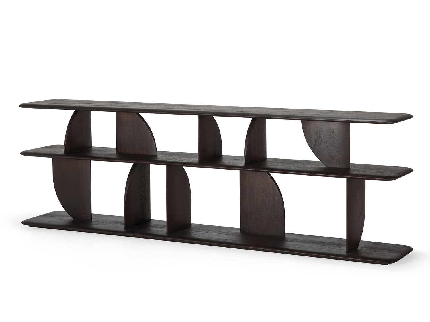 Geometric Console / Side Table dark teak Ethnicraft