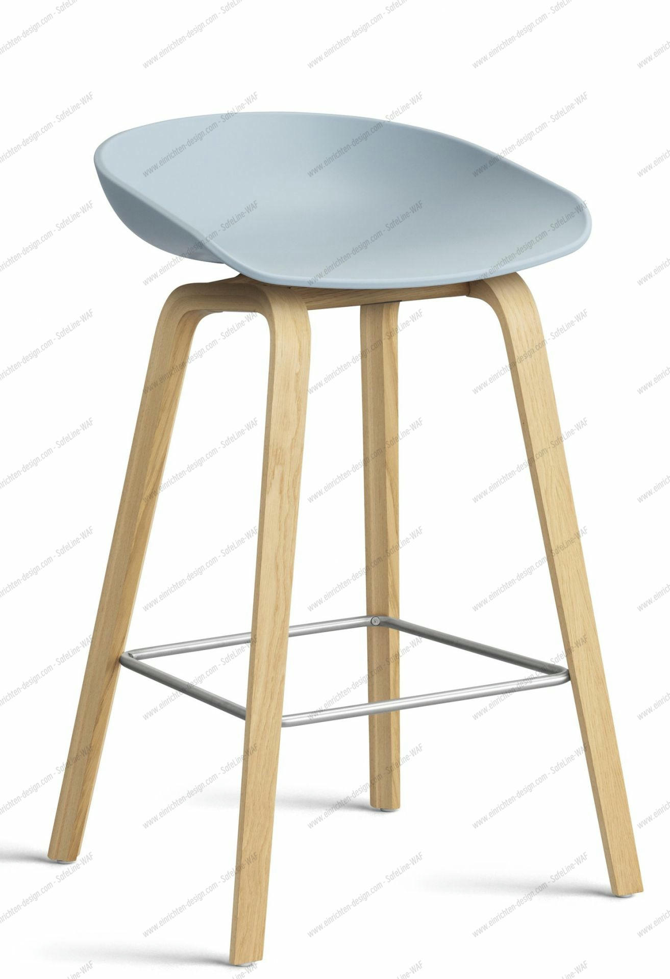 About a Stool AAS32 / AAS 32 Bar stool Low Hay Slate blue - water-based lacquer