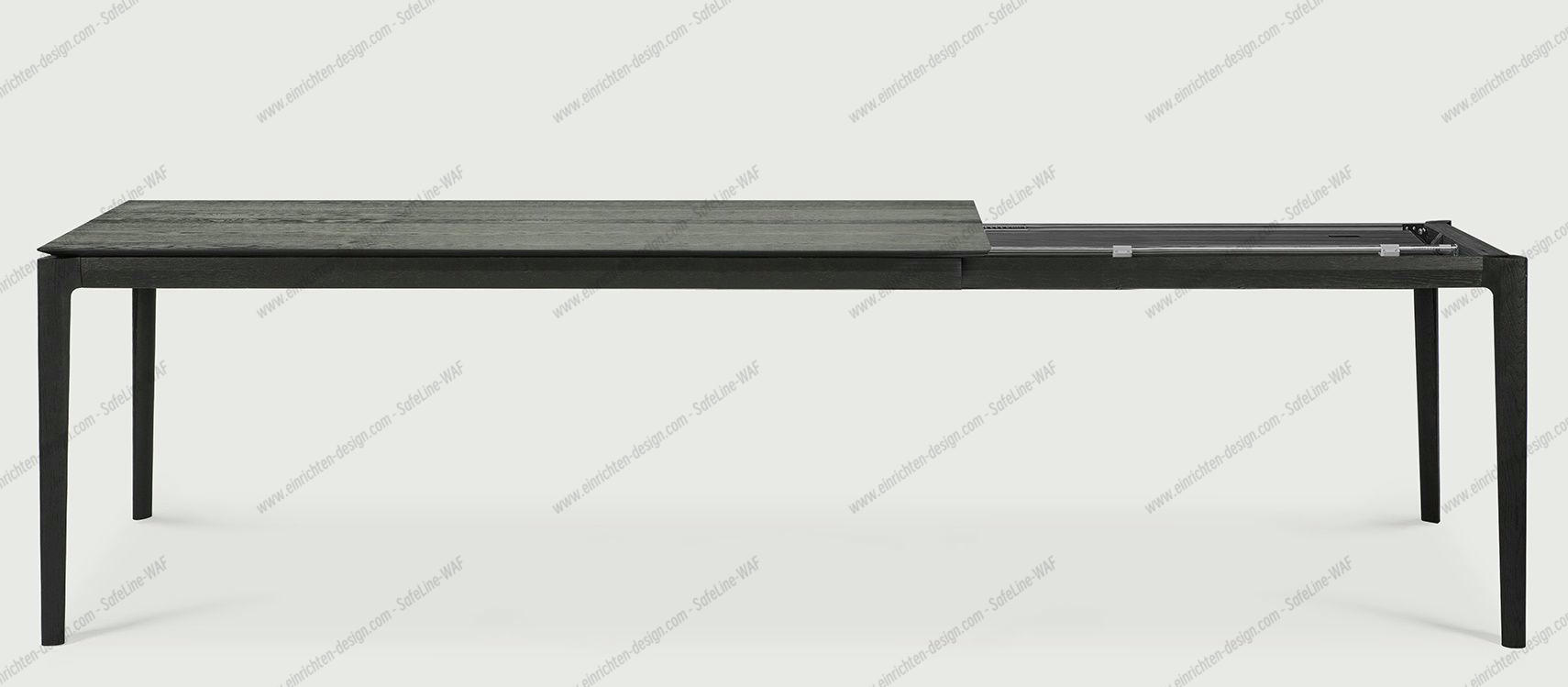 Bok extendable Table oak black - rectangular Ethnicraft