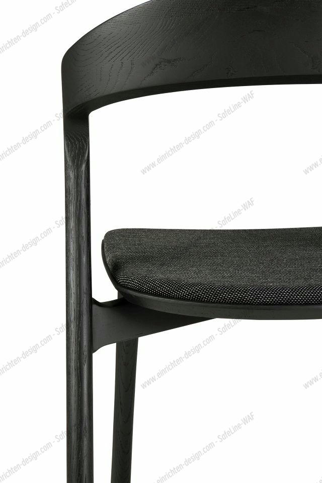 Bok chair brown oak / black fabric Ethnicraft 