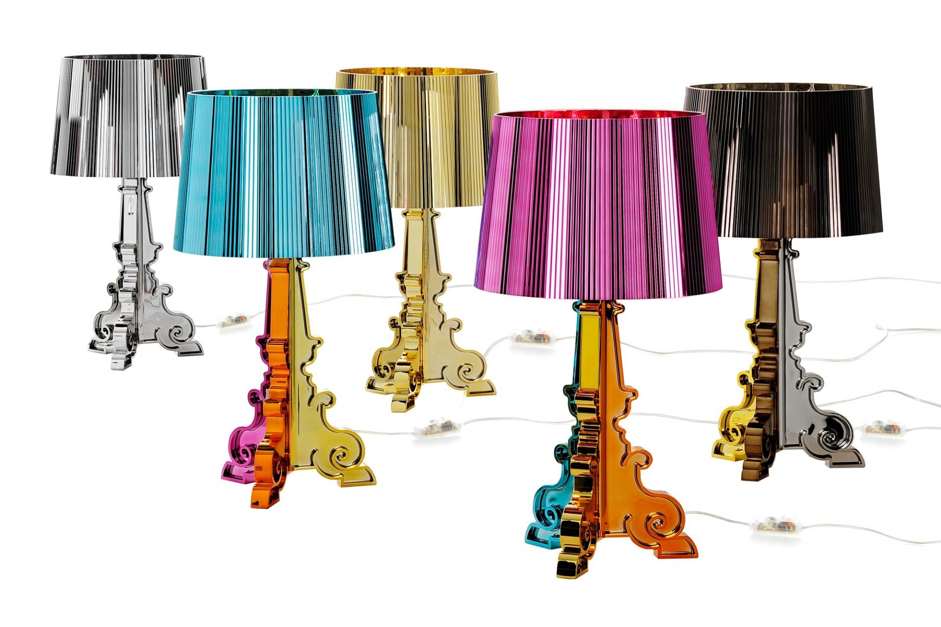 Bourgie Table lamp metallized copper Kartell
