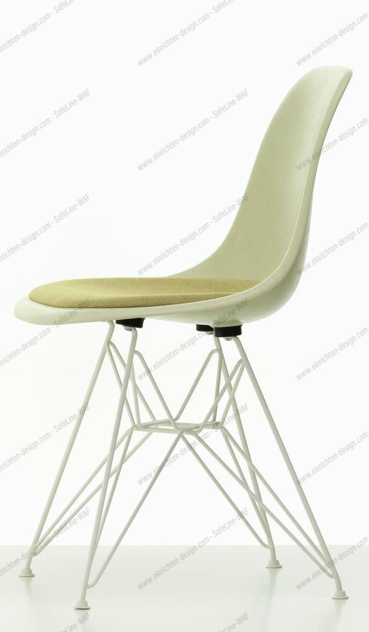 Eames Fiberglass Chair DSR Chair with Seat cushion Vitra