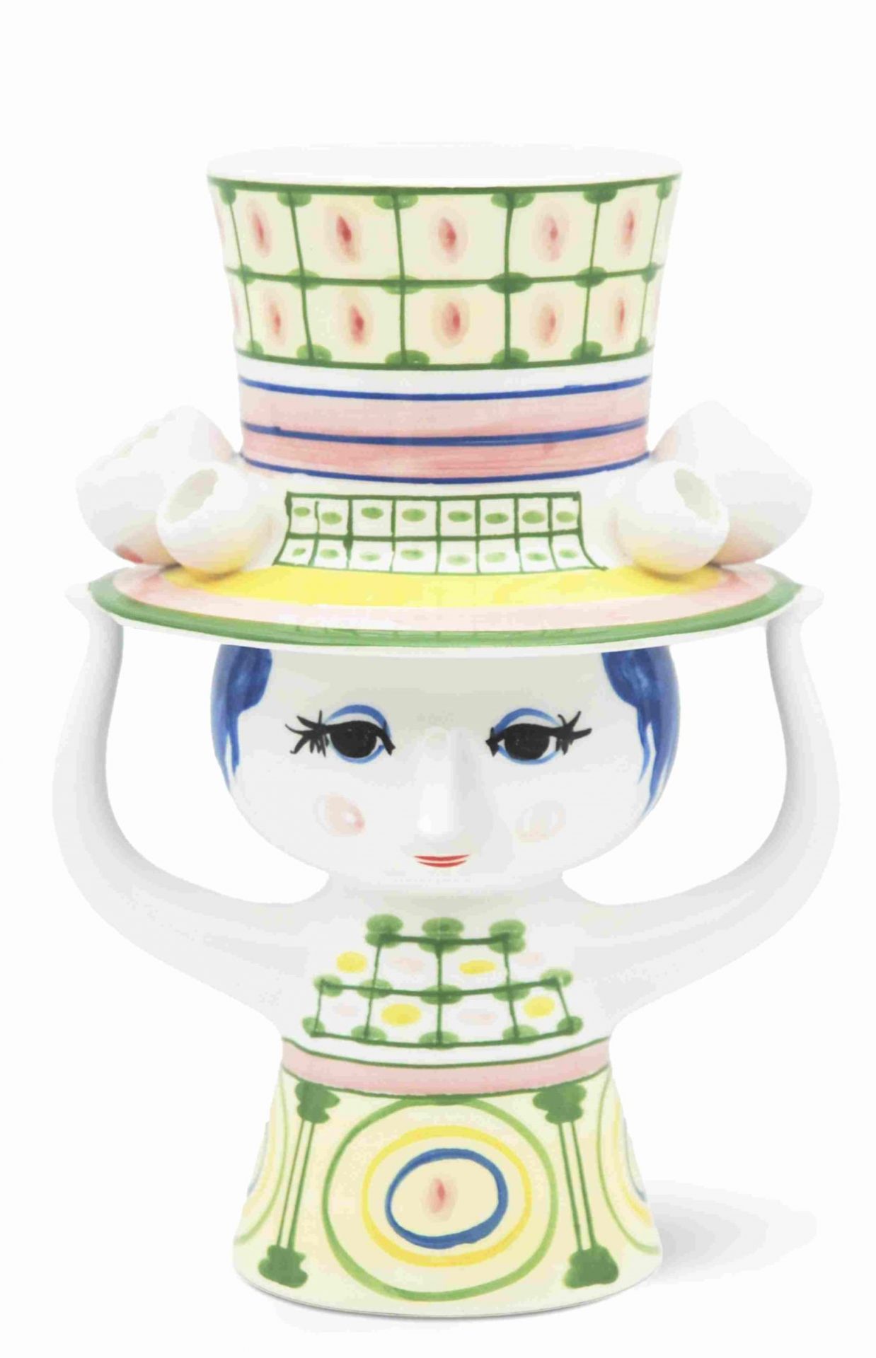 Lady with Hat Vase H 24.5 cm Bjorn Wiinblad
