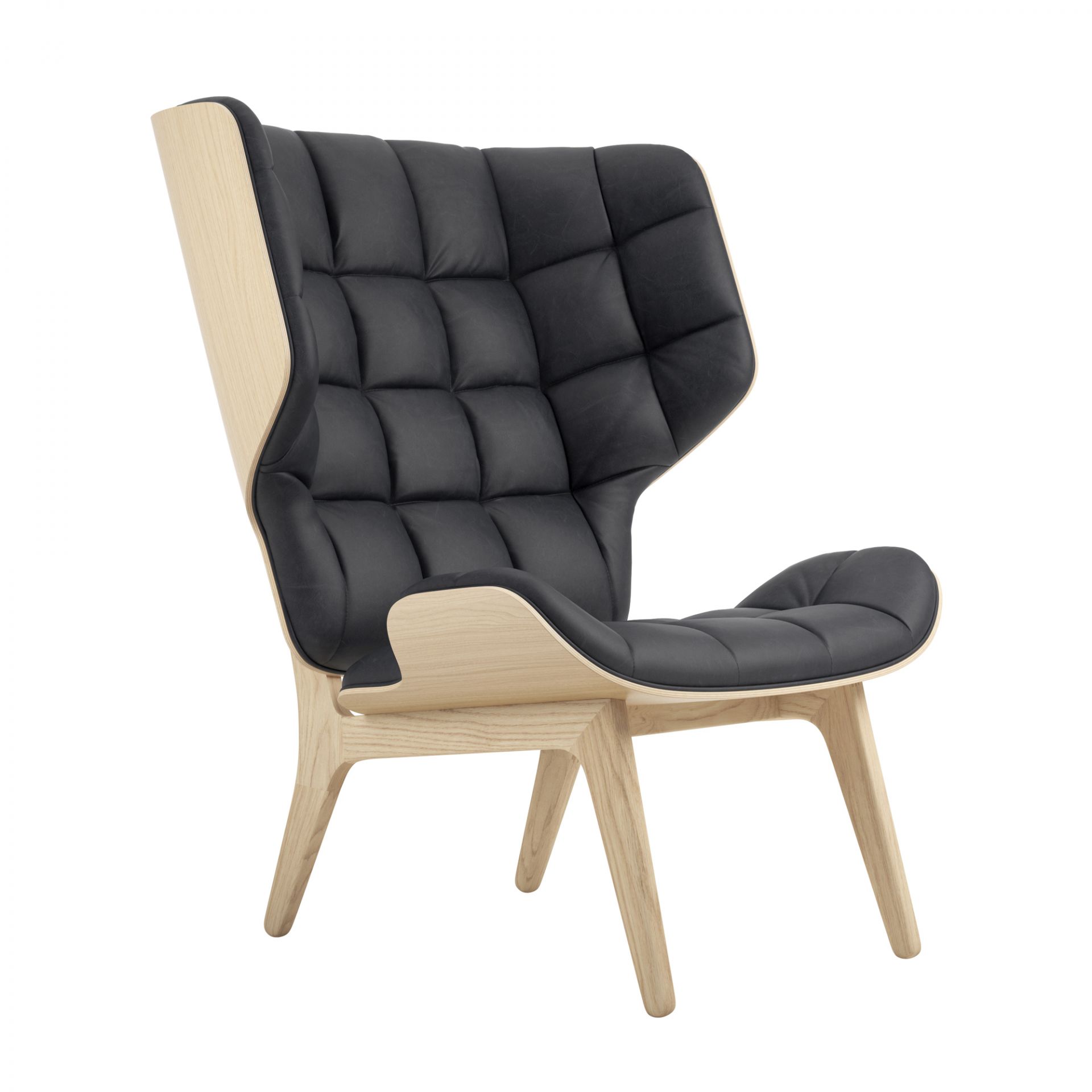 Mammoth Chair Leather Cover Norr11 Oak Natural Dunes Leather Anthracite