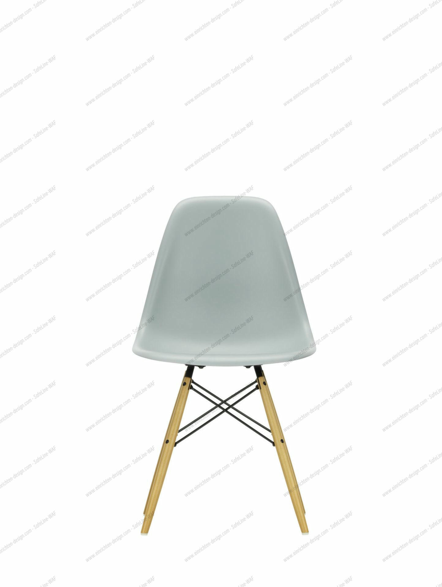 Eames Plastic Side Chair DSW Chair Vitra Maple yellowish-Deep black