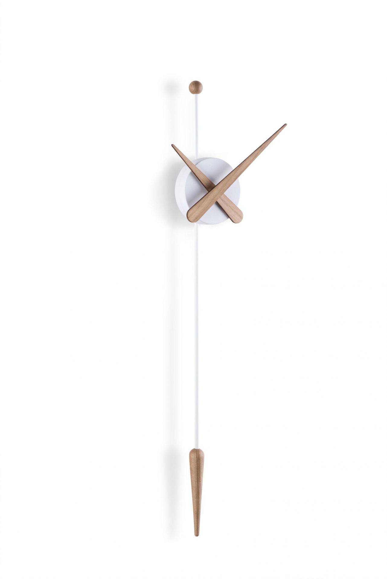 Punta wall clock oak/white nomon