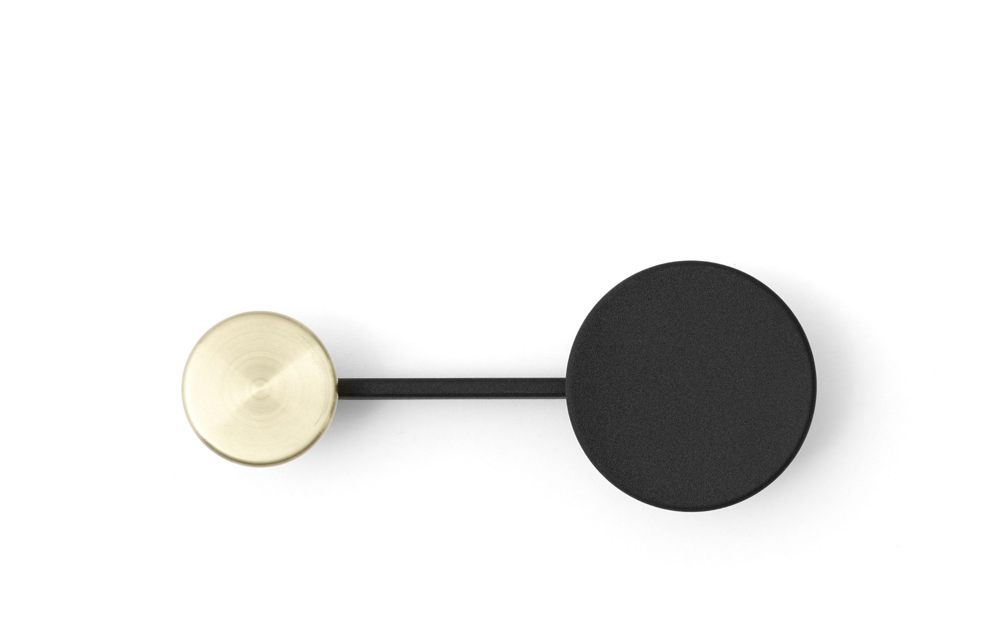 Afteroom Garderobenhaken Small von Audo Copenhagen, goldfarben und schwarz, minimalistisches Design für stilvolle Wandgarderobe.