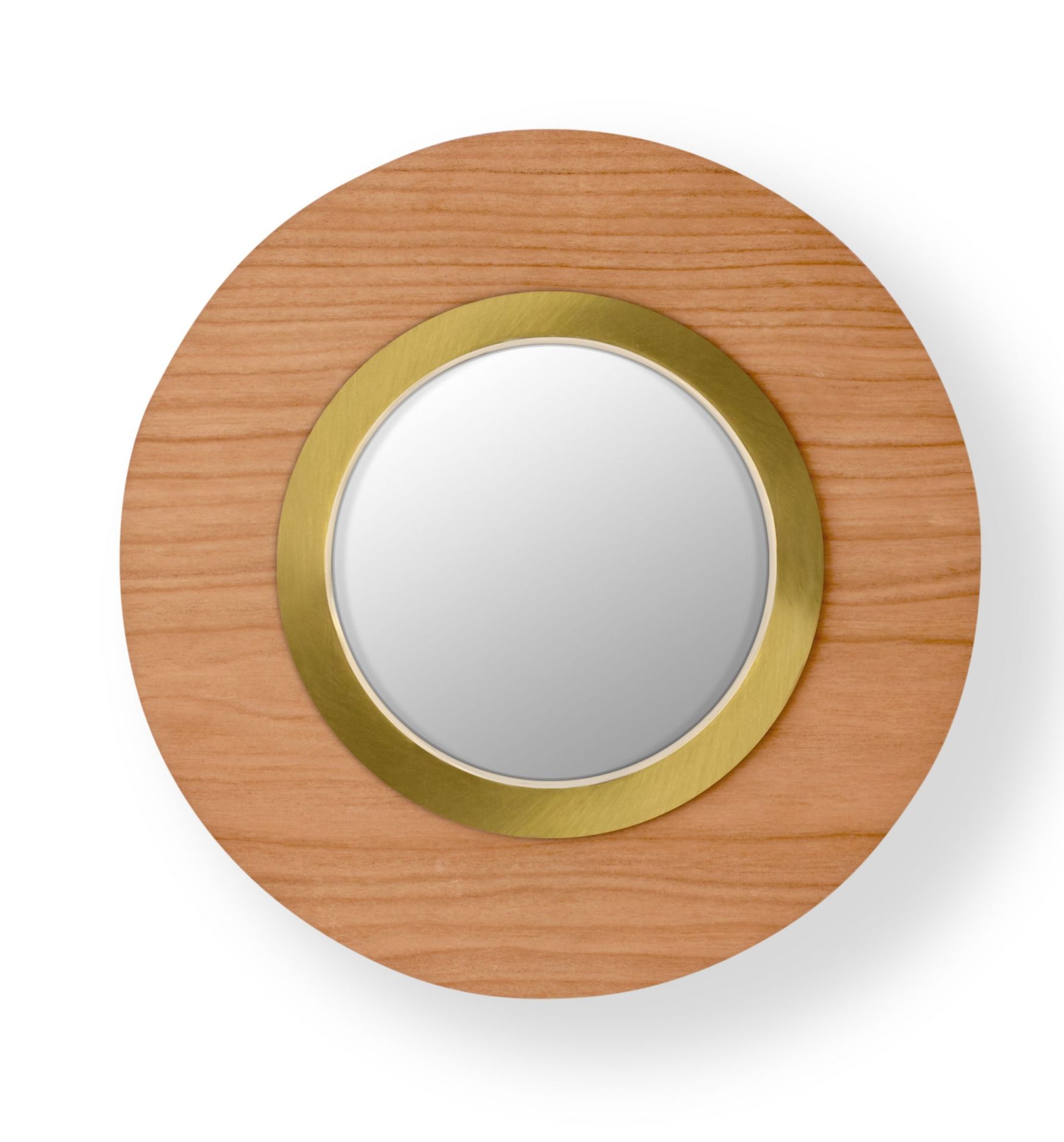 Lens LED Wall Light Round Metal Ring in Gold Cherry LZF Lamps