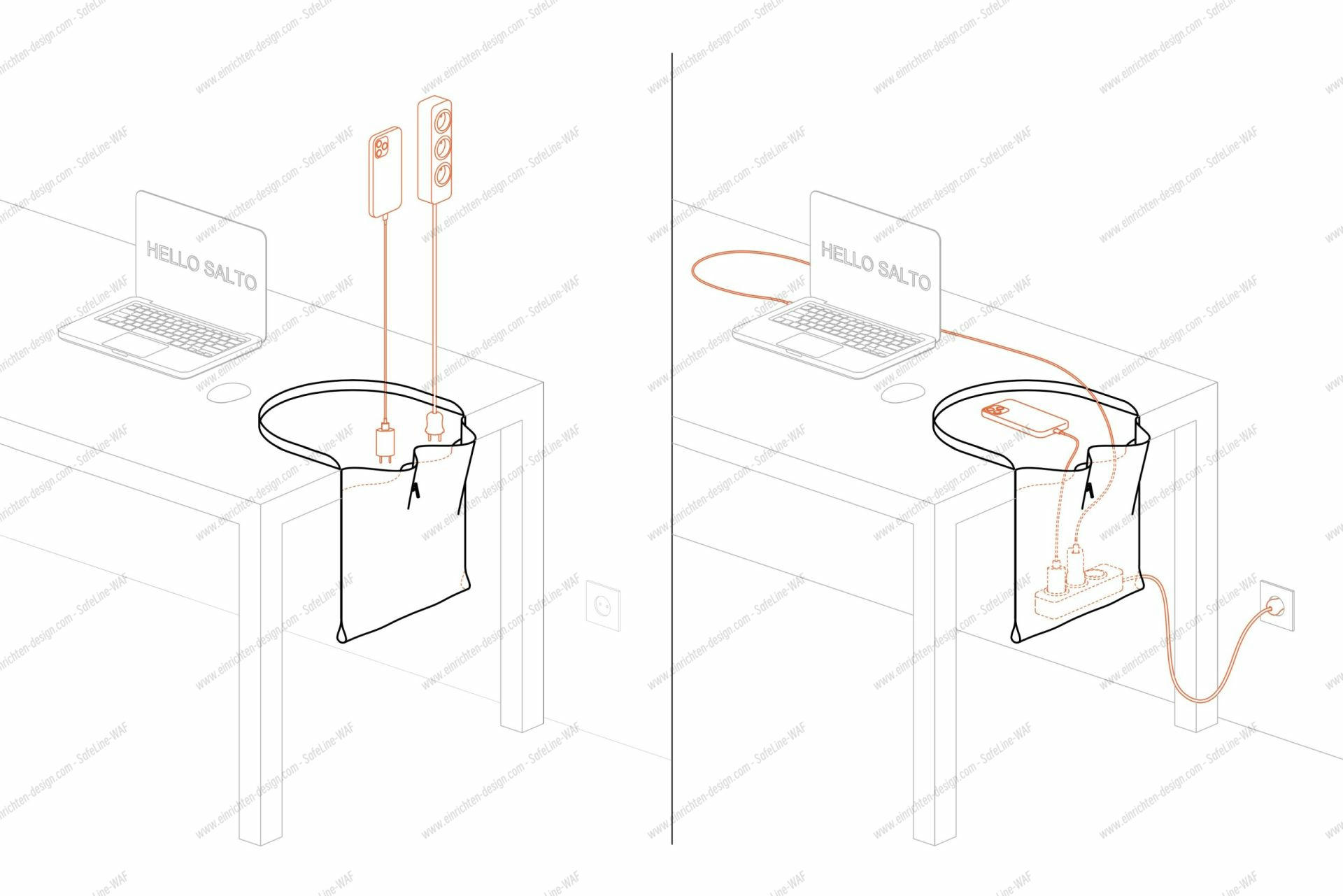 Salto Paper furniture / Organizer Richard Lampert