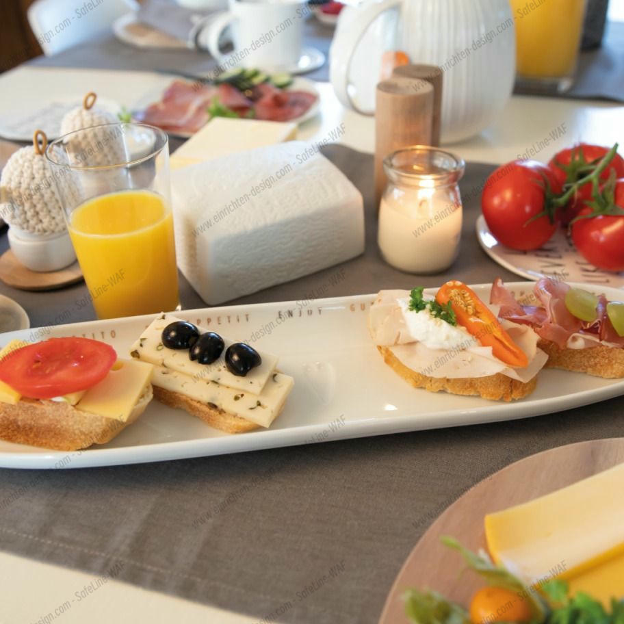 Guten Appetit serving platter wheels