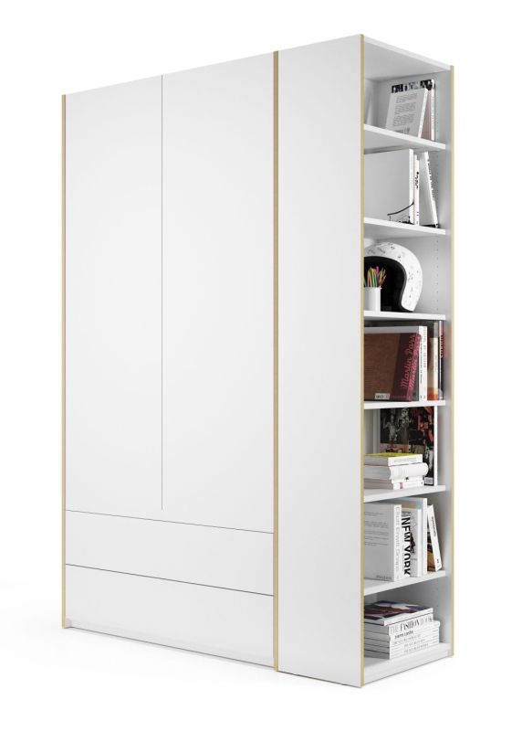 MODULAR PLUS wardrobe combination with add-on shelf right W 151.9 cm Müller Möbelwerkstätten