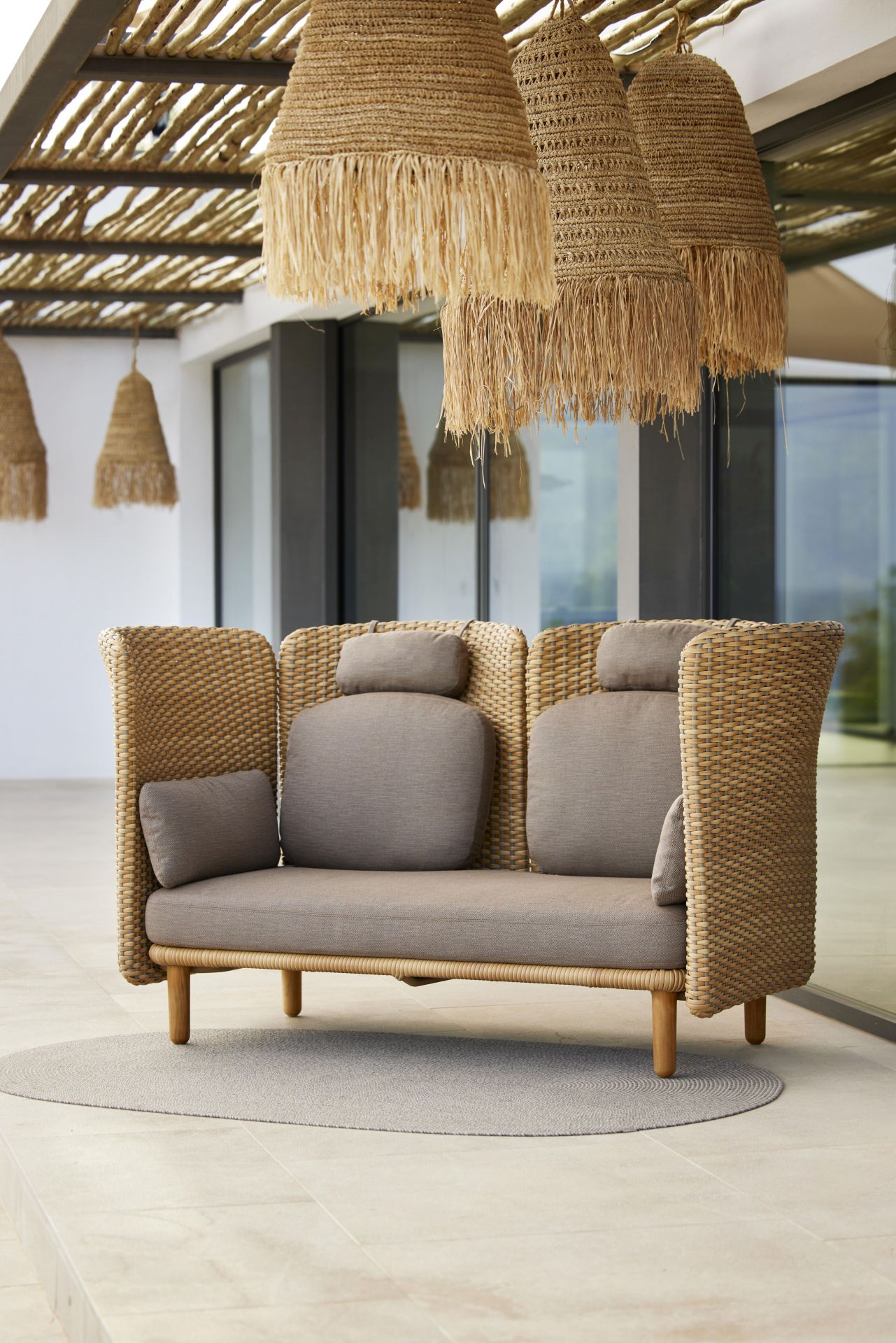 Arch Outdoor Sofa Arm- / Backrest Cane-Line