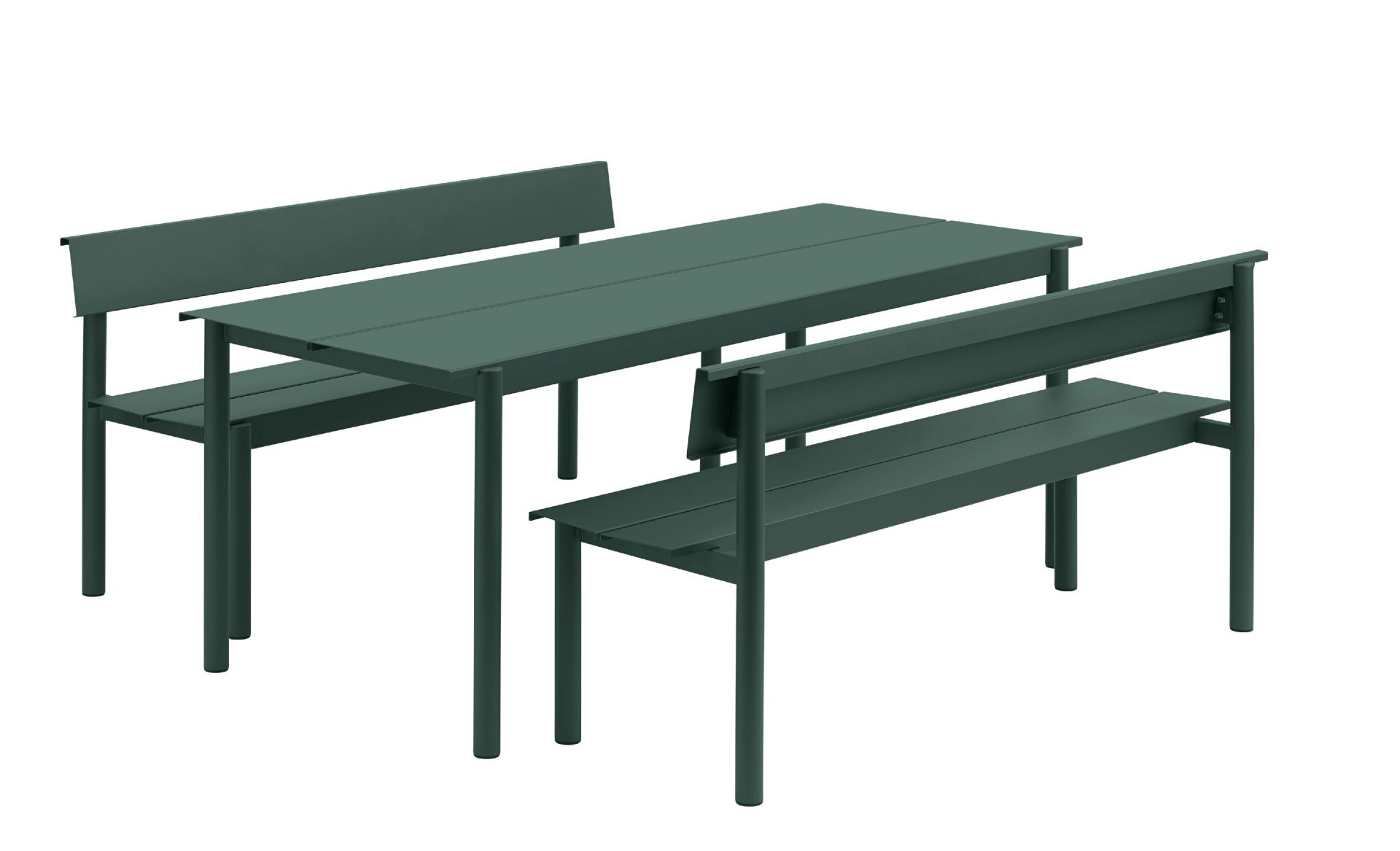 Linear Steel Bench Outdoor bench with backrest 110x34 cm Muuto 