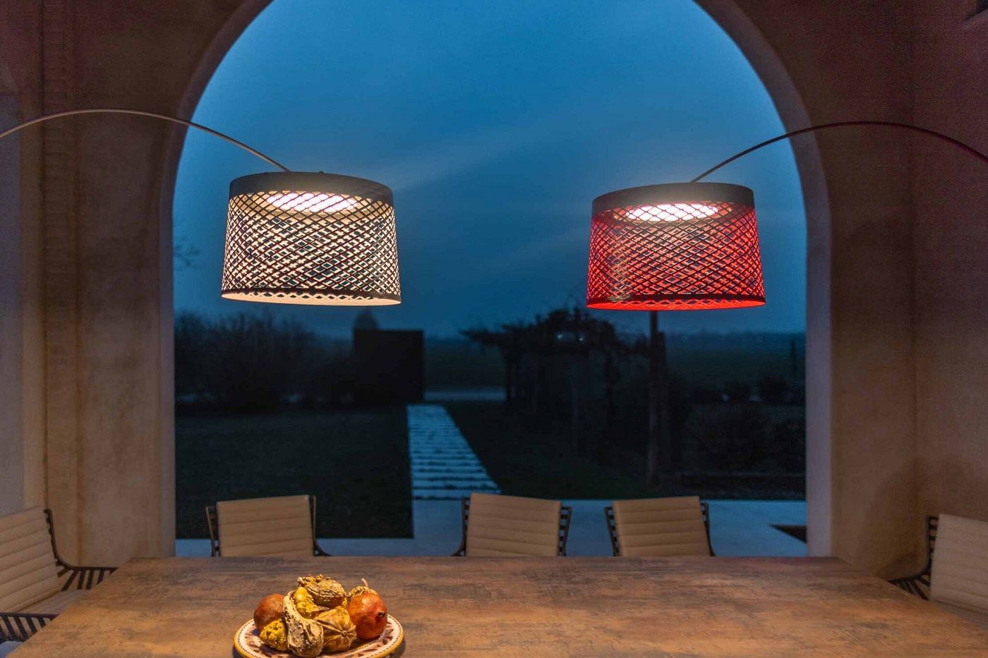 Twiggy Grid floor lamp carmine Foscarini