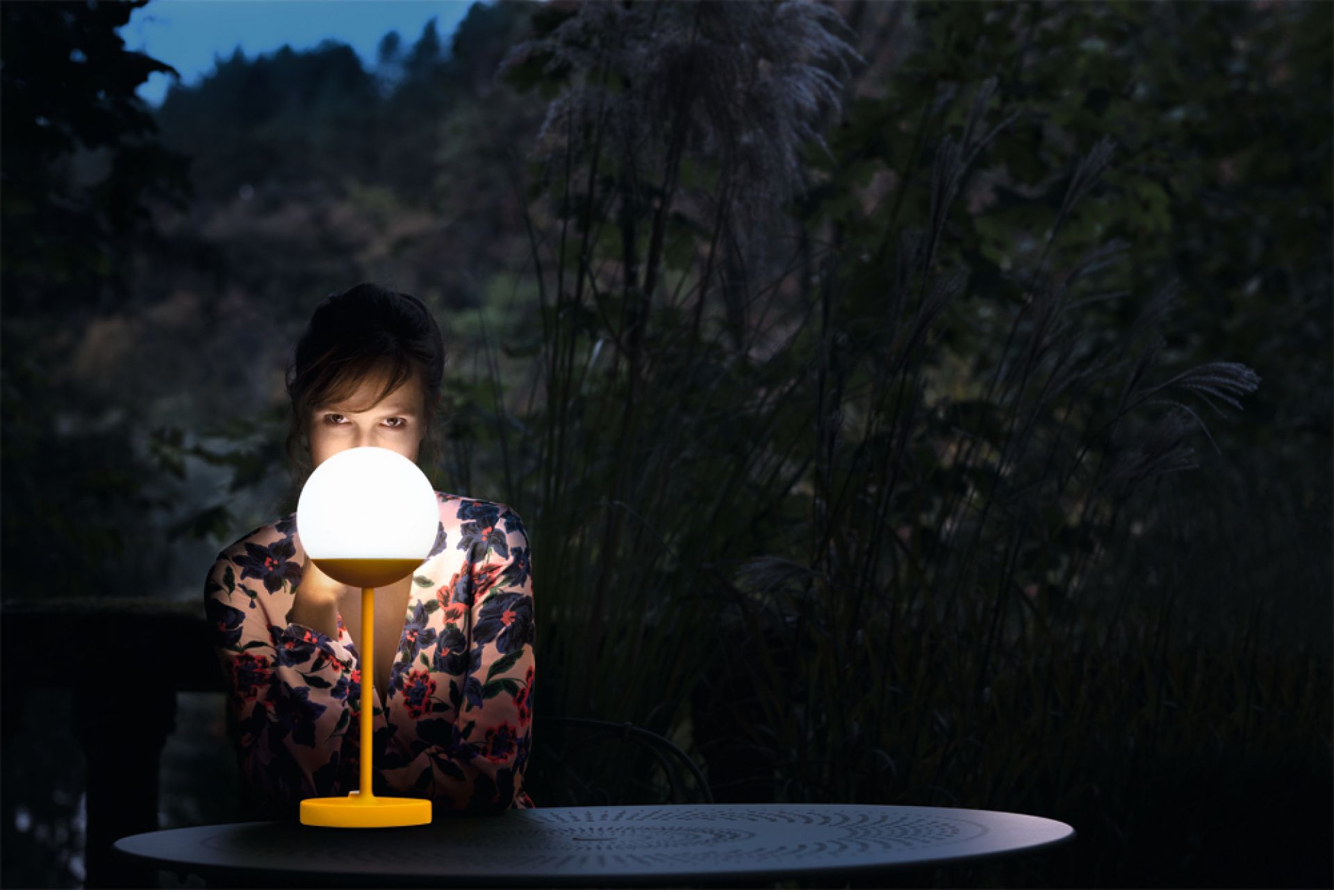 Mooon Table lamp 63 cm Acapulco blue Fermob SINGLE PIECES