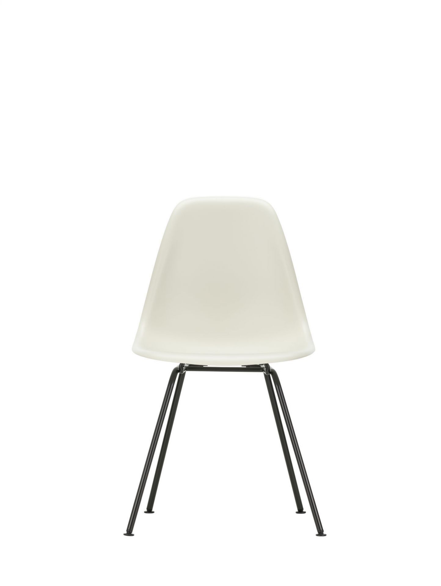 Eames Plastic Side Chair DSX Chair Vitra Chrome - White