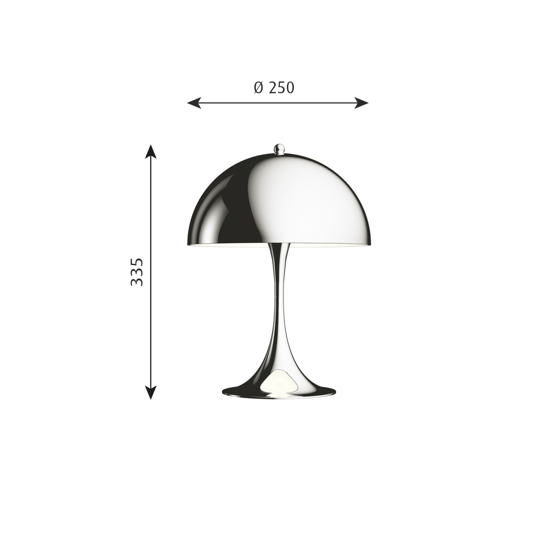 Panthella 250 Table lamp LED Metallic Louis Poulsen