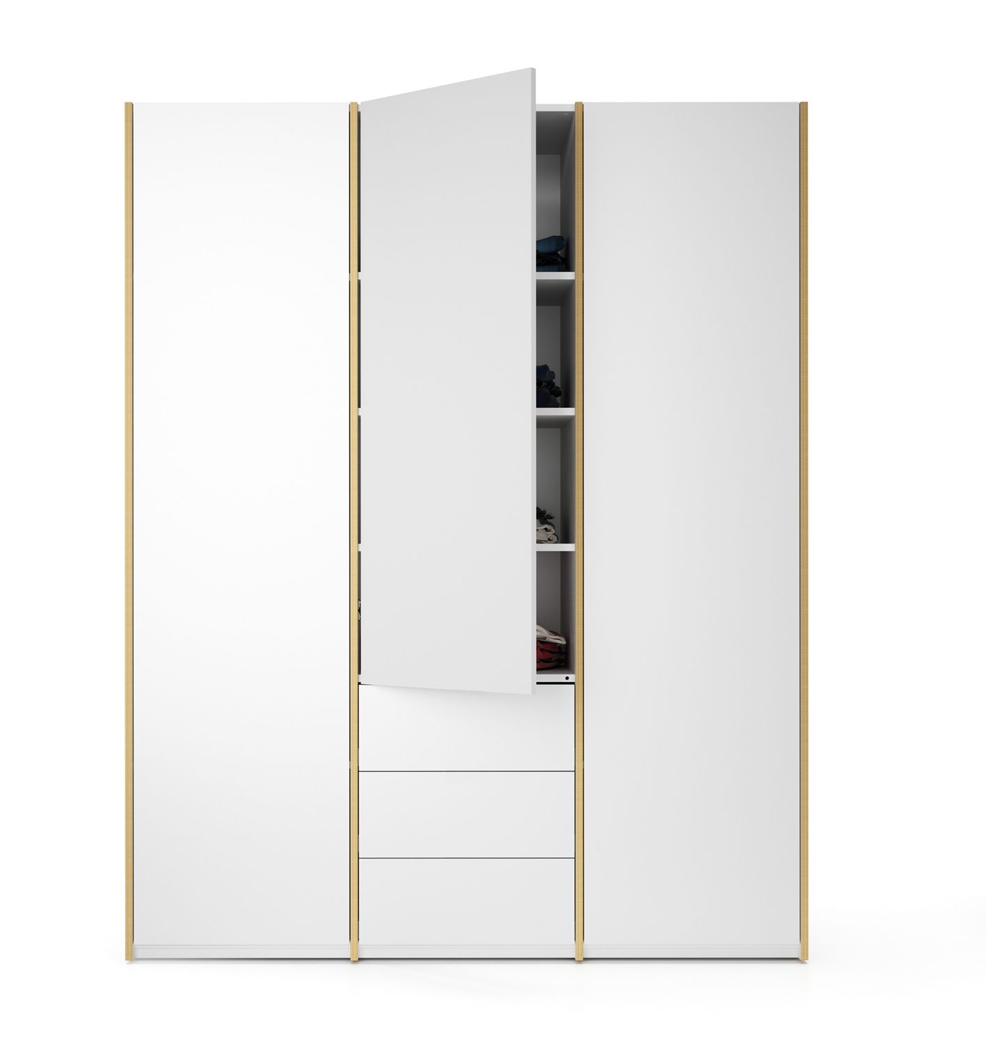 MODULAR PLUS wardrobe combination with 3 drawers Müller Möbelwerkstätten
